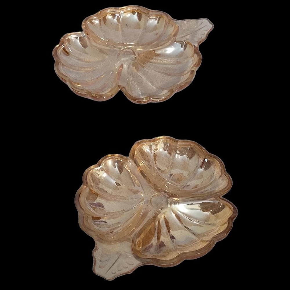 Jeanette Glass Carnival Glass Candy Trinket Dishes Antique